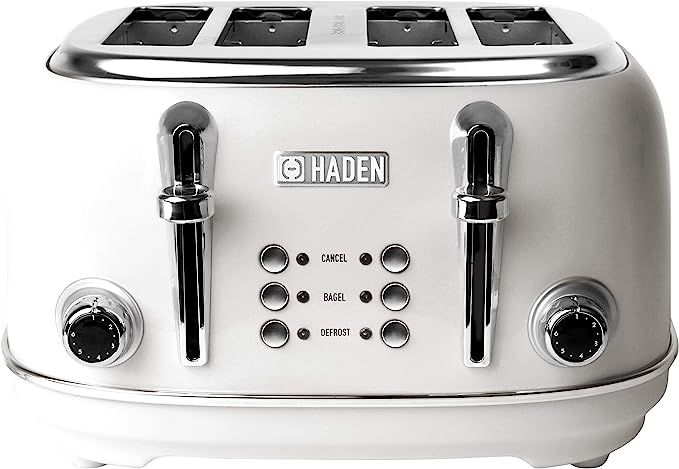 Haden HERITAGE 4-Slice, Wide Slot Retro Toaster with Browning Control, Cancel, and Defrost Settin... | Amazon (US)