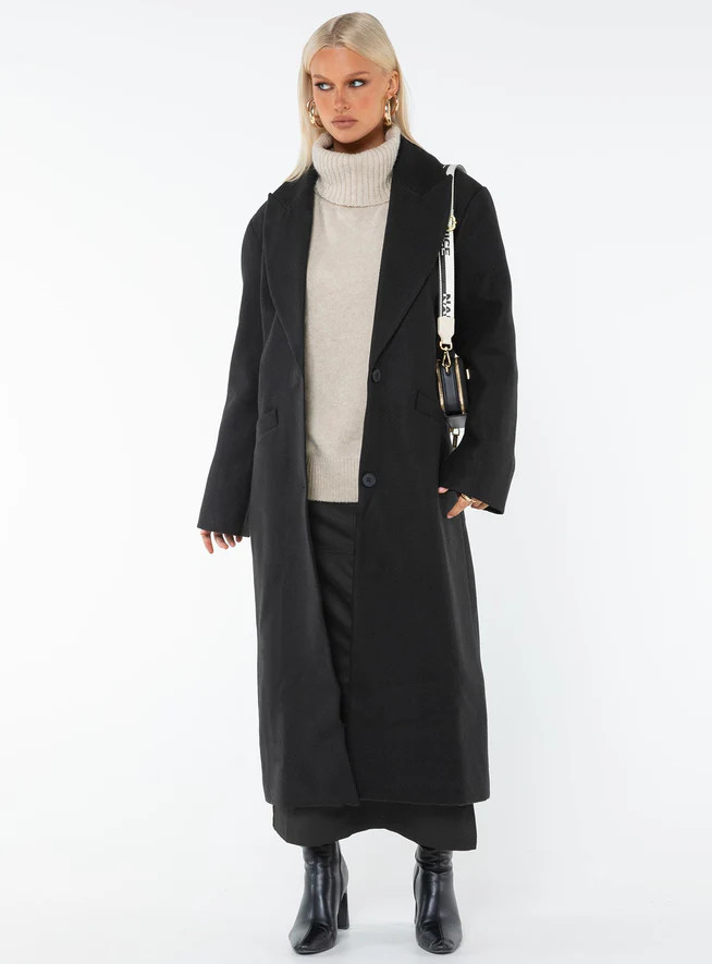 Olsen Coat Black | Princess Polly US