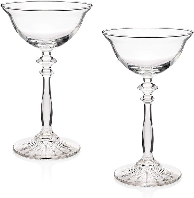 Jean Harlow “Dinner at Eight” 1933 Cocktail Coupe Glass 2-Piece Set (Gift Box Collection) | Amazon (US)