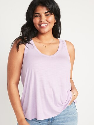 Sleeveless Luxe Slub-Knit Swing Tank Top for Women | Old Navy (US)