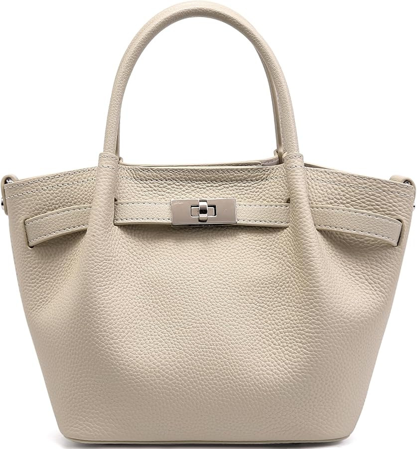 Genuine Leather Bucket Handbags for Women: Elegant Satchel Tote Purses for Ladies Luxury Designer... | Amazon (US)