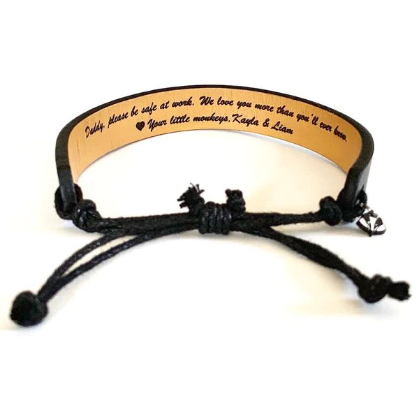 Personalized Leather Bracelet | Swanky Badger