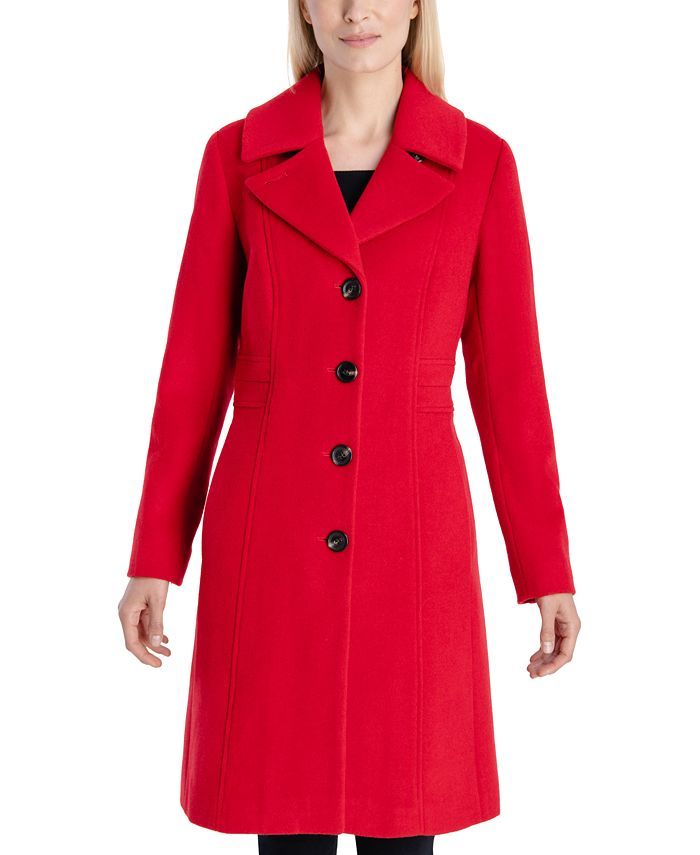 Anne Klein Single-Breasted Walker Coat, Created for Macy's & Reviews - Coats & Jackets - Women - ... | Macys (US)