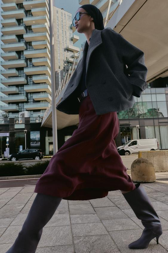 BELTED MIDI A-LINE SKIRT | Zara US