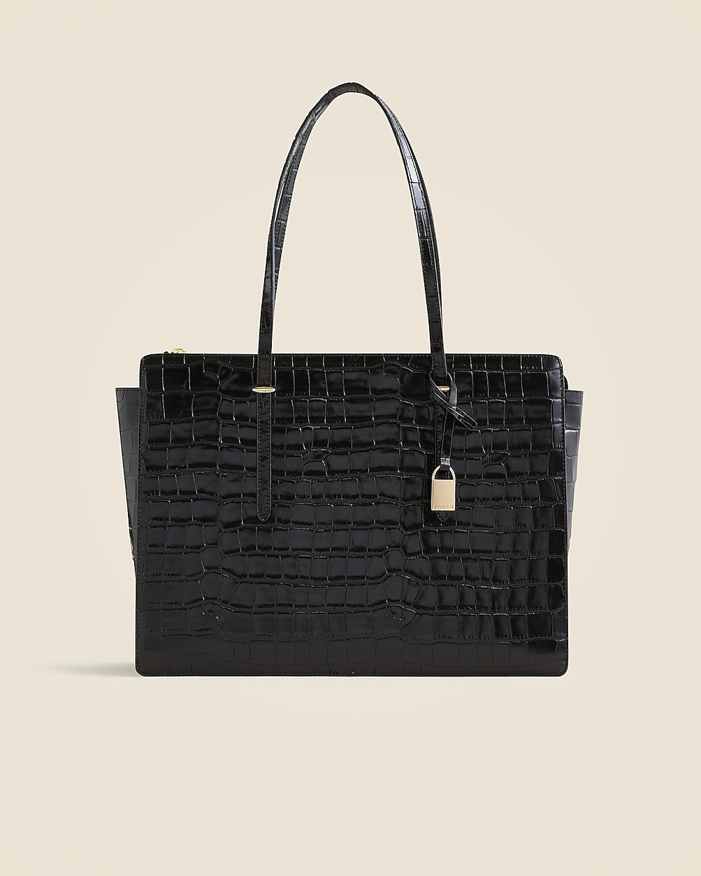 Edie structured bag in croc-embossed leather | J. Crew US
