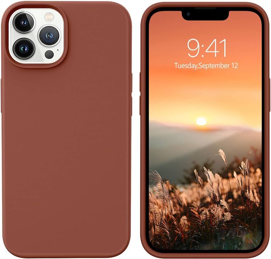 GUAGUA iPhone 13 Pro Max Case 6.7 Inch - Liquid Silicone, Soft Gel Rubber, Microfiber Lining Cush... | Amazon (US)