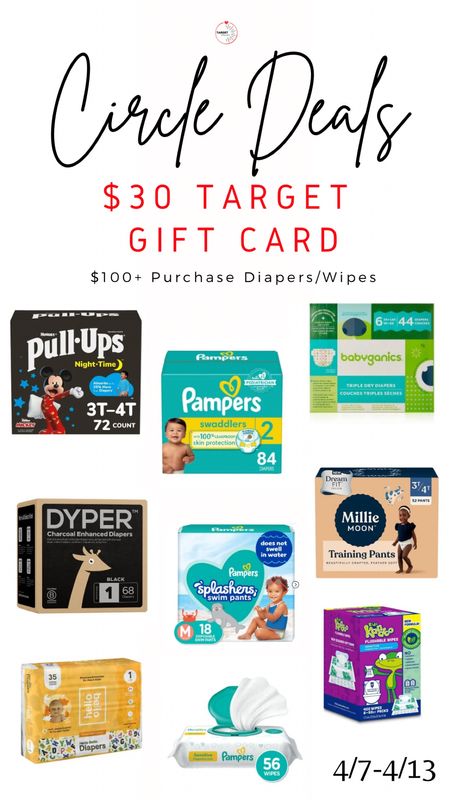 Target Circle Deals on Diapers and Wipes $100+ Purchase, get $30 Target Gift Card #target #targetstyle #targetbaby #targetlooks #targetdeals #targetkids #targetfamily 

#LTKxTarget #LTKfindsunder50 #LTKstyletip