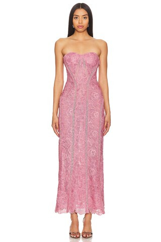 ROCOCO SAND X Revolve Paris Lace Midi Dress in Blush from Revolve.com | Revolve Clothing (Global)