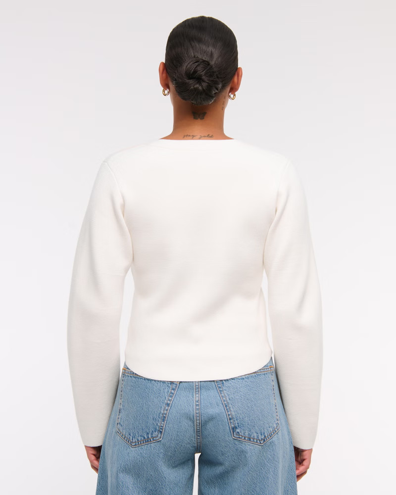 LuxeLoft Barrel Sleeve Cardigan | Abercrombie & Fitch (US)