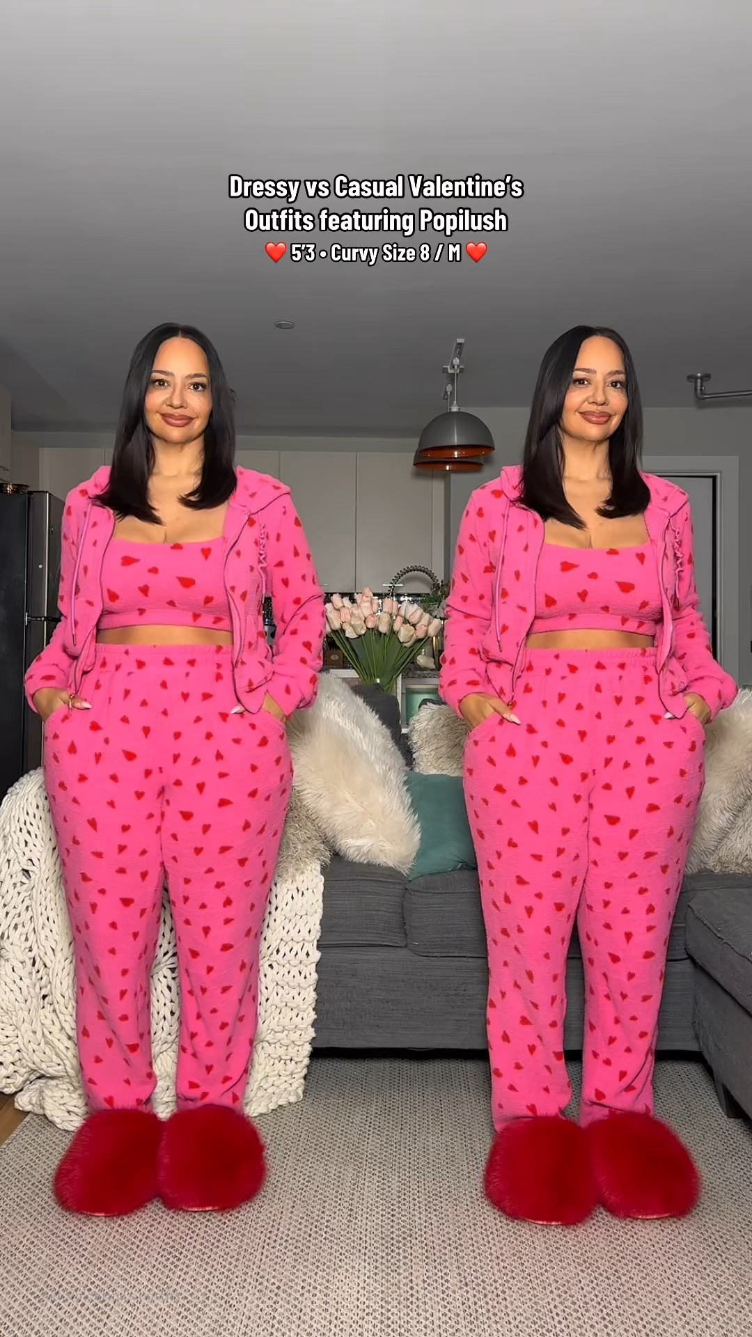 Dressy vs Casual Valentine’s Day Outfits with Popilush 🌹 Save 15% at Popilush with heyrissyrozay 

Sizing ⬇️

5’3 • Size 8 / Medium
Bust: 34DDD
Waist: 28”
Hips: 43”
Wearing Size Medium in the bodysuit and dress 

over 40, midsize, curvy, petite, built-in shapewear, bodysuit, wide leg jeans, bows, faux fur coat, date night outfit #LTKStyleTip 

#LTKFindsUnder100 #LTKOver40