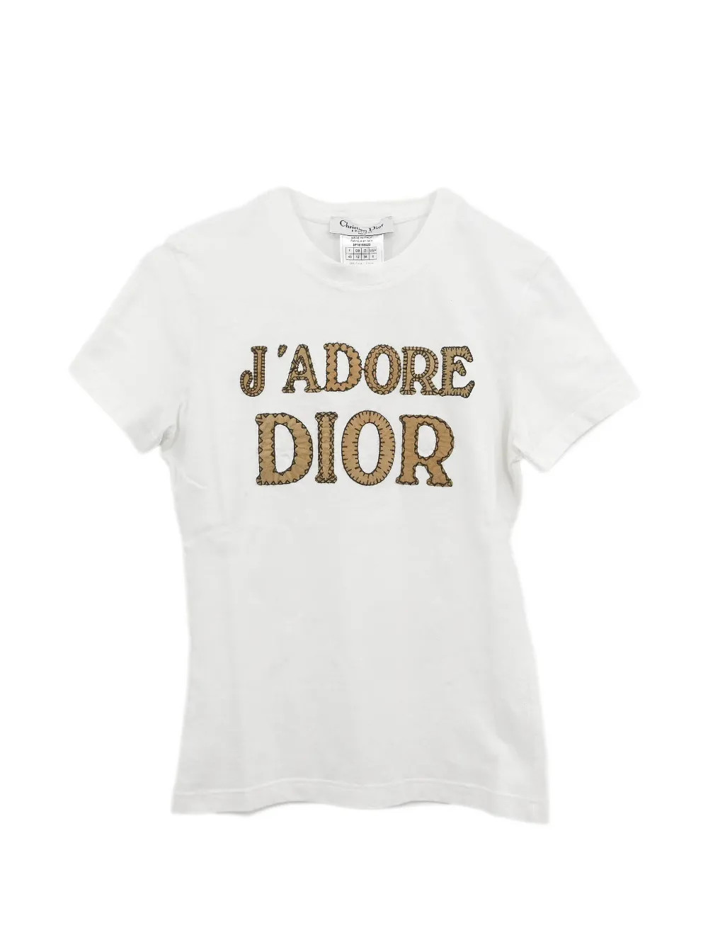 Christian Dior Pre-Owned 2003 logo-appliqué T-shirt | White | FARFETCH | Farfetch Global