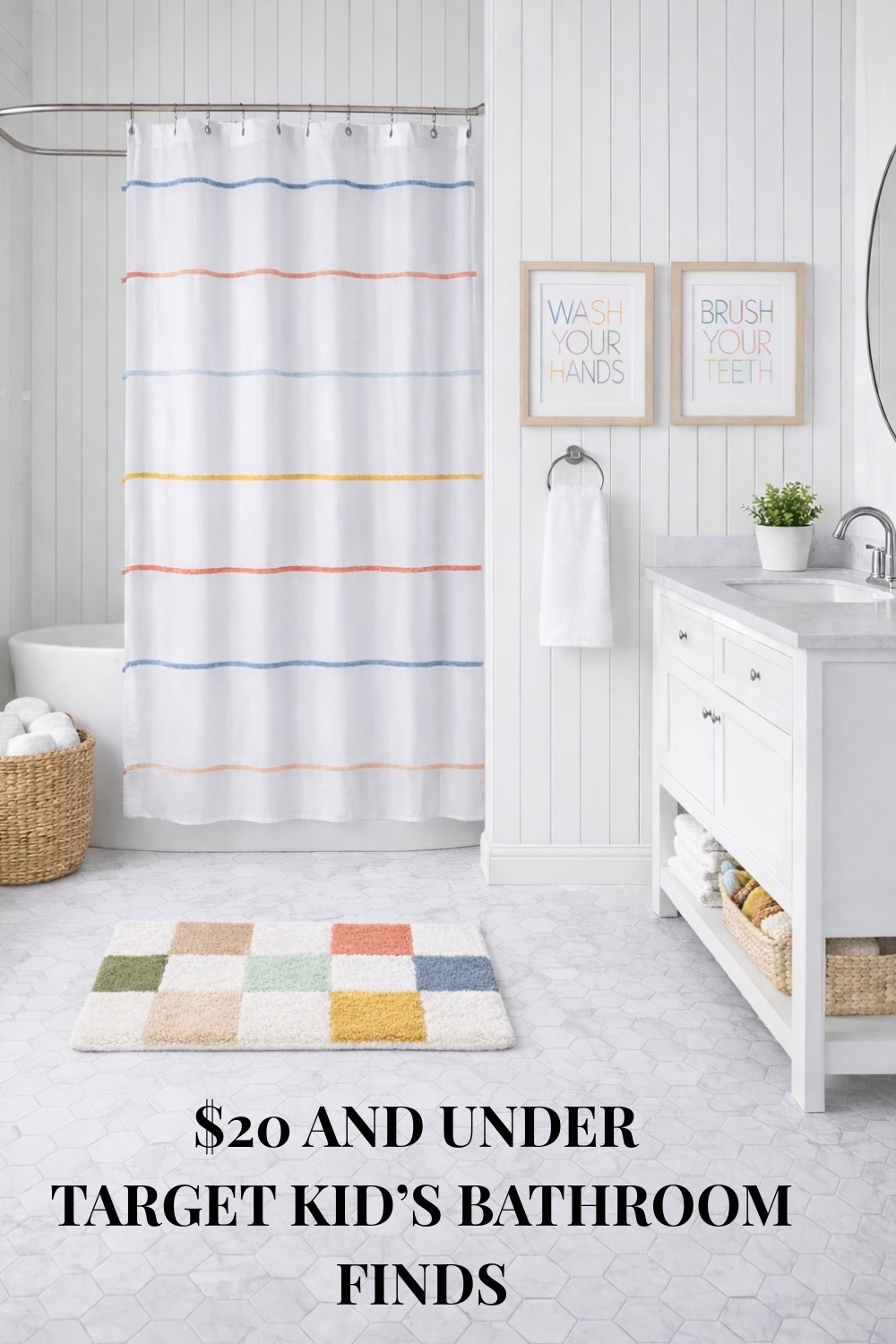 $20 and under mix and match bathroom accessories from target! Perfect for kids bathroom, especially shared kids bathrooms! 
🖤🖤
Kids bath, bathroom, bath, bathroom decor, kids bathroom, kids room, shared kids bathroom, kids bathroom accessories, affordable kids bathroom, shower curtain, kids shower curtain, bath mat, kids bath mat, kids towels, kids bathroom ideas, kids bathroom wall art, budget kids bathroom, affordable kids bath, kids room, kids bathroom design, home decor ideas, target, $20 and under kids bathroom, kids bedroom, boys bathroom, girls bathroom, target home decor, target bathroom ideas 


#LTKKids #LTKHome #LTKSaleAlert