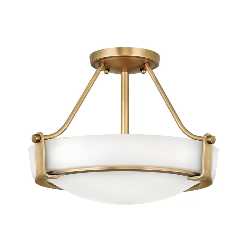 Lebeau Glass Semi Flush Mount | Wayfair North America