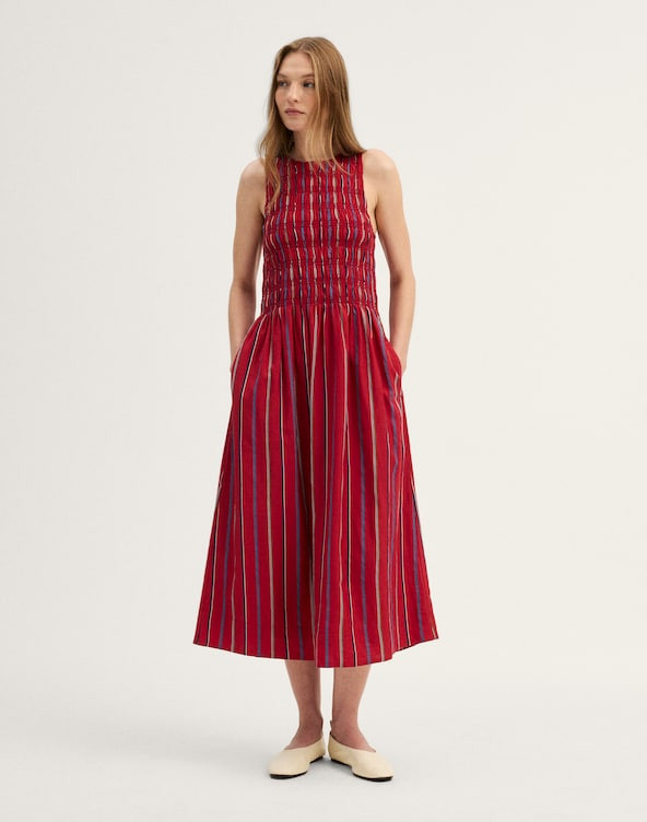 Smocked Racerback Midi Dress | Madewell