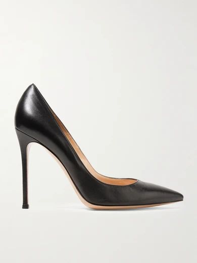 Gianvito Rossi - 105 Leather Pumps - Black | NET-A-PORTER (US)