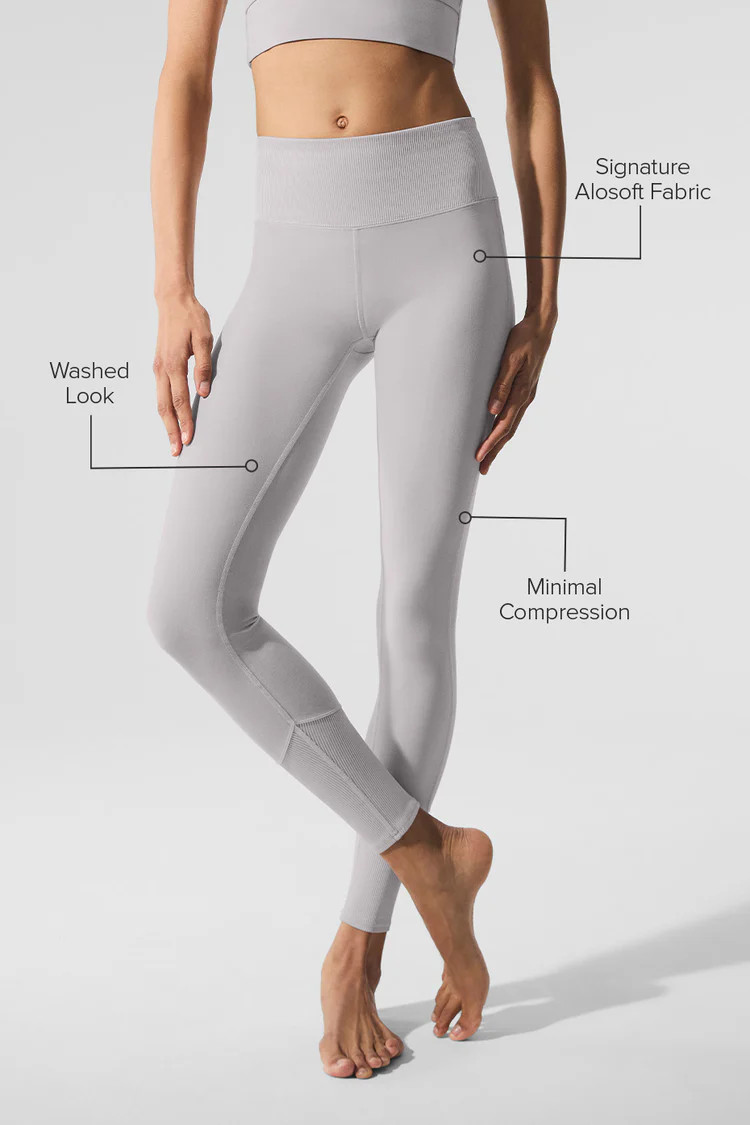 Washed Alosoft High-Waist Lounge Legging | Alo Yoga