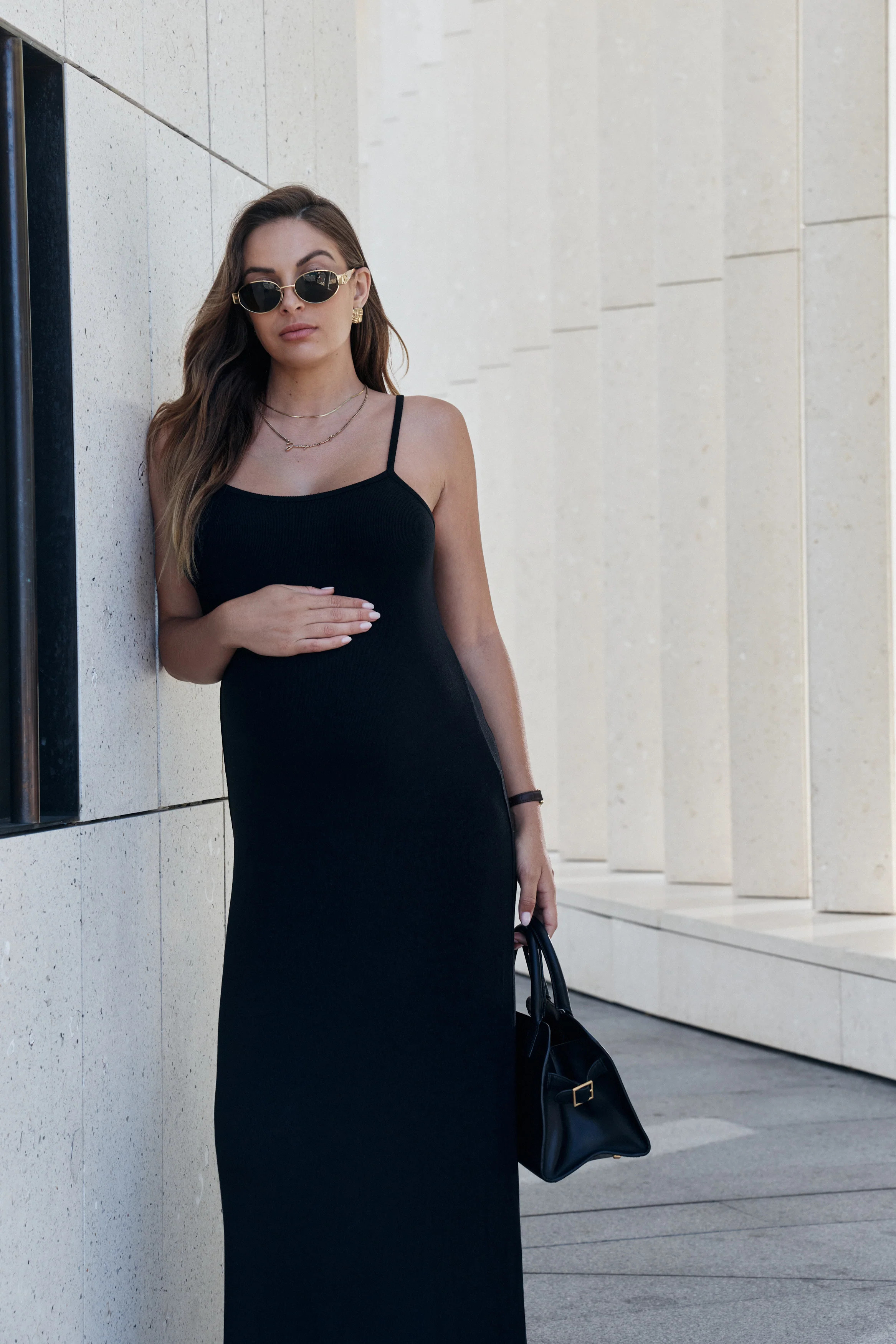 Transit Rib Dress (Black) | Legoe Heritage Maternity APAC