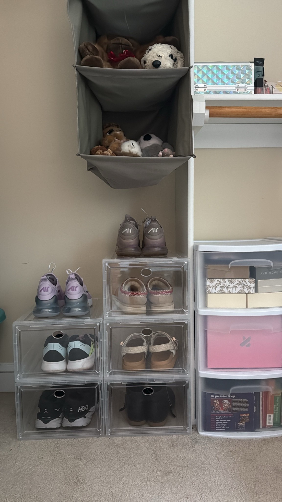 Clear shoe boxes for organizing closets

#LTKHome #LTKmomlife