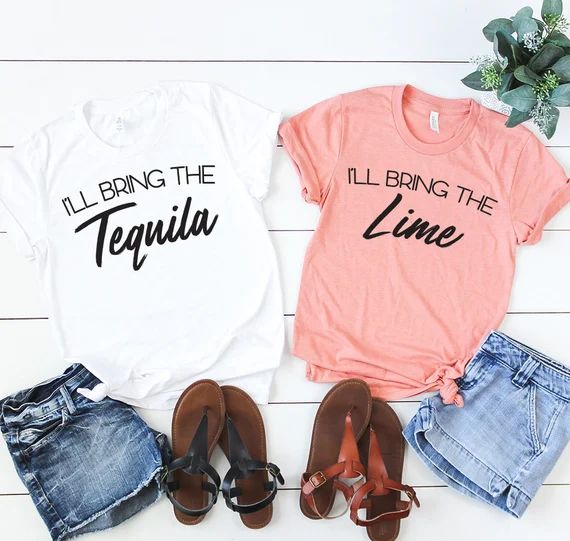 I'll Bring The Tequila Lime Best Friend Shirts, Matching Bestie Best Friend Shirts, T Shirts Gift... | Etsy (US)