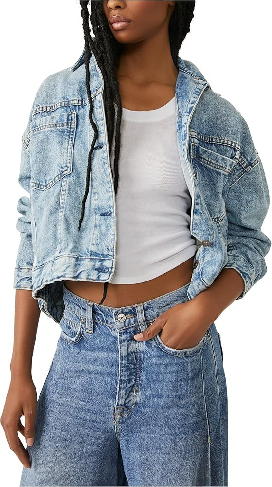 Free People Opal Swing Denim Jacket | Amazon (US)