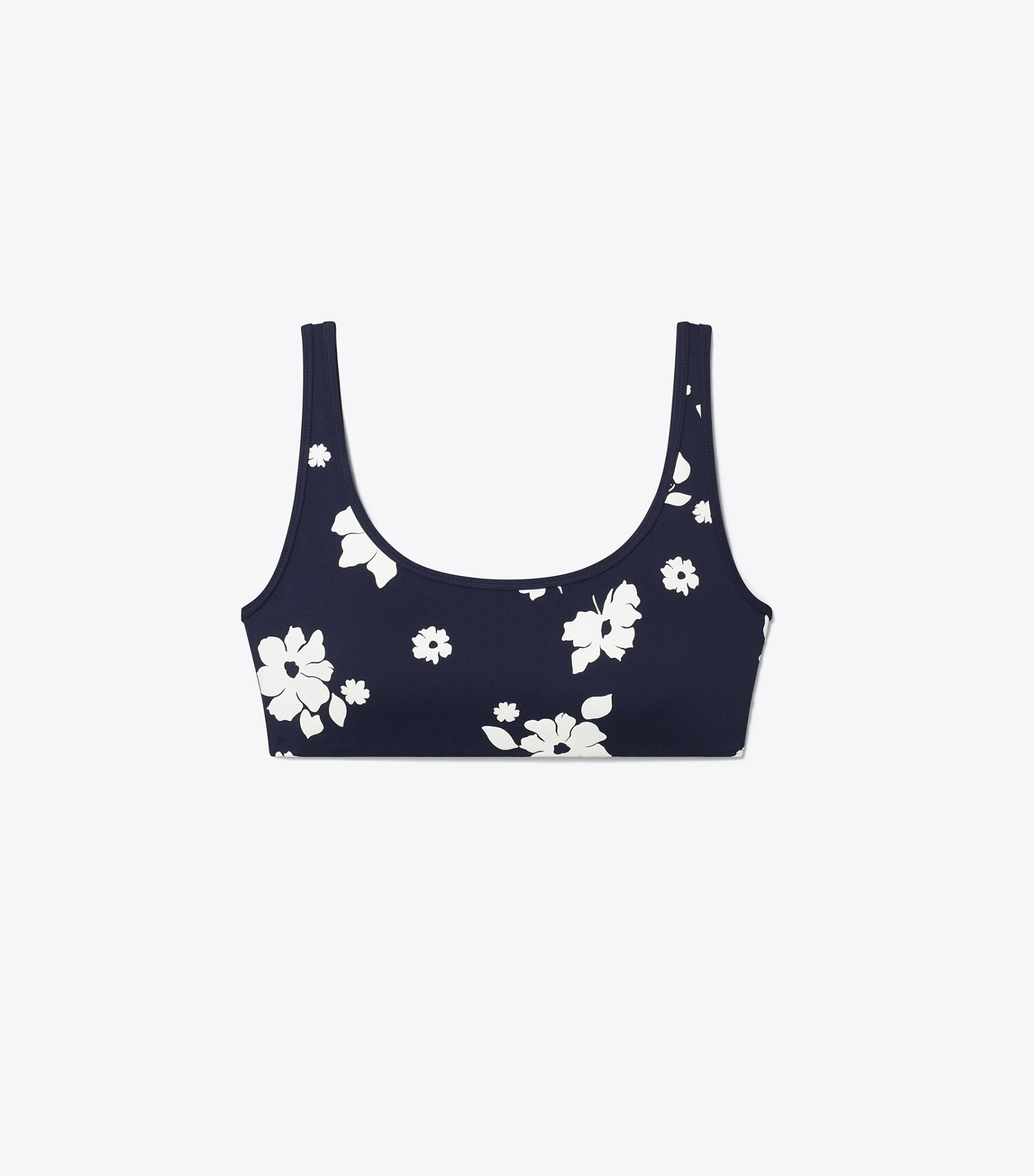 PRINTED NYLON SCOOP-NECK BRA | Tory Burch (US)