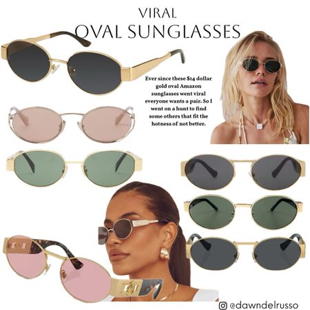 Vital oval gold sunglasses 