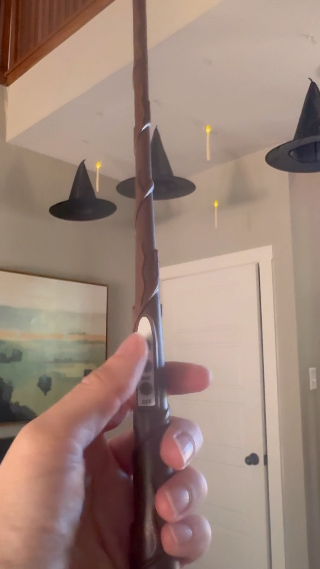 I finally got my floating candles hung! I LOVED that they came with the fishing wire already attached so all I had to do it cut to length and tie to the command hook. It was SO EASY! The magic wand truly has my kids amazed- but note to self, I’m gonna need more than one wand next year to avoid fighting lol 

#LTKHoliday #LTKHome #LTKHalloween