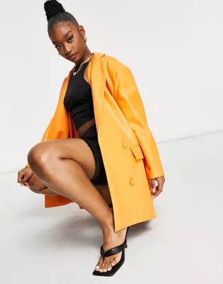 Unique21 leather-look oversized blazer | ASOS (Global)