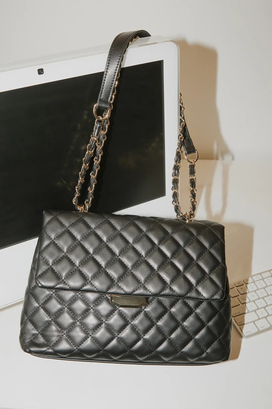 Real Stunner Black Quilted Crossbody Bag | Lulus (US)