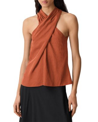Crossover Neck Sleeveless Top | Bloomingdale's (US)