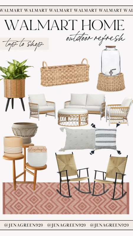 Walmart Home Finds | Patio Furniture Set | Outdoor Rug | Plant Stand | Rattan Furniture | Rocking Chair

#LTKhome #LTKSeasonal #LTKstyletip