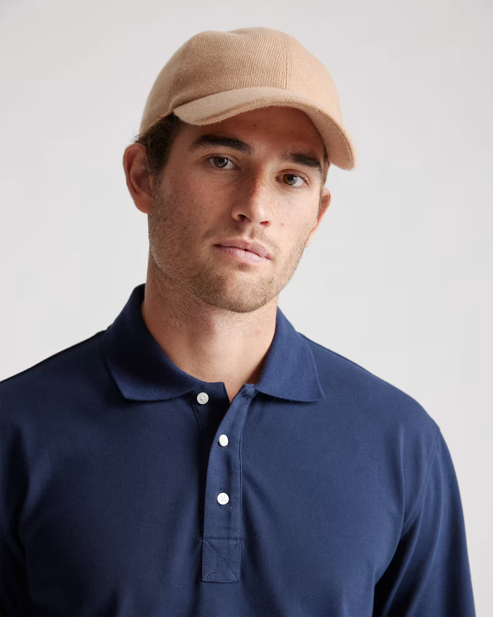 Logoless Cashmere Baseball Cap in Camel | Quince