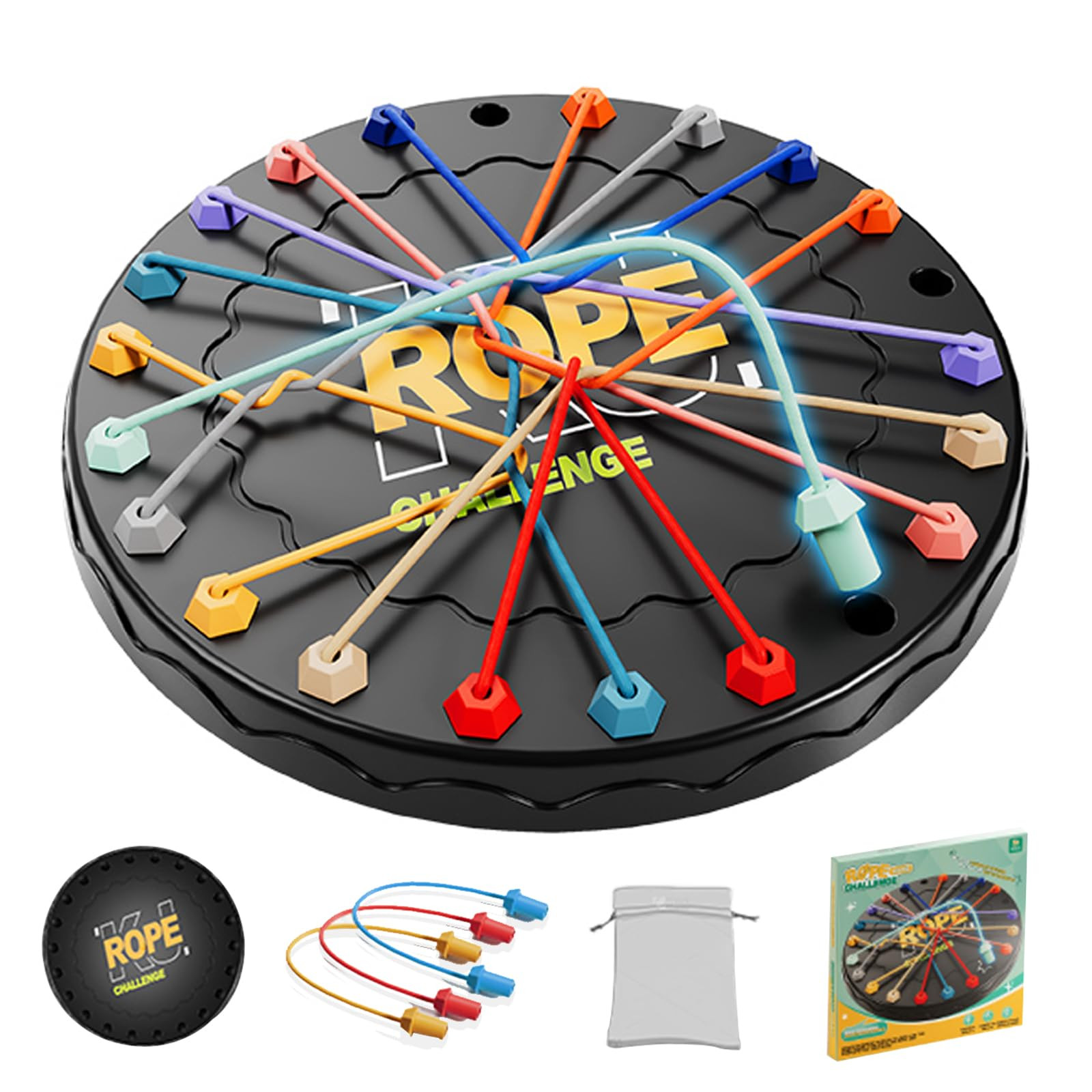 Rope Untangling Puzzle Game, Educational Strategy Board Game for Kids & Adults, Family Travel Par... | Amazon (US)