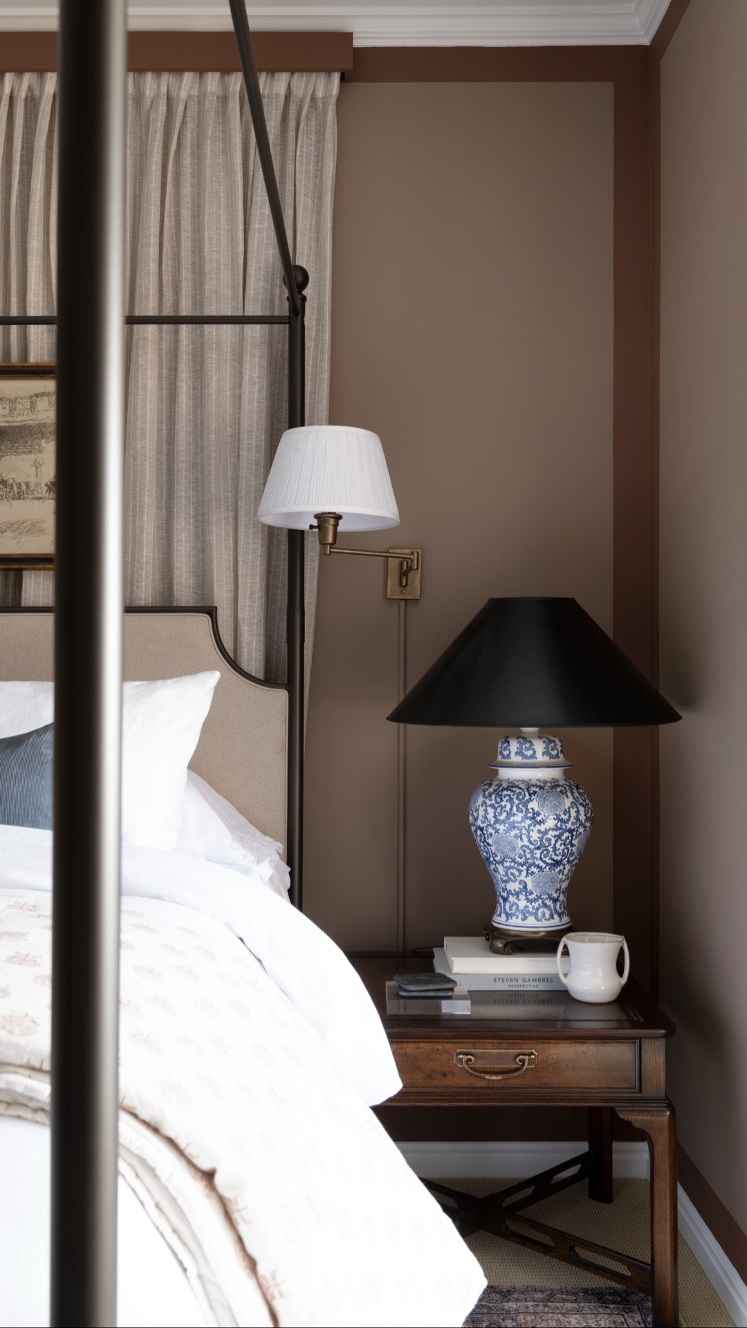 This is how I style the bedside table in my maroon guest bedroom… ￼

#LTKHome