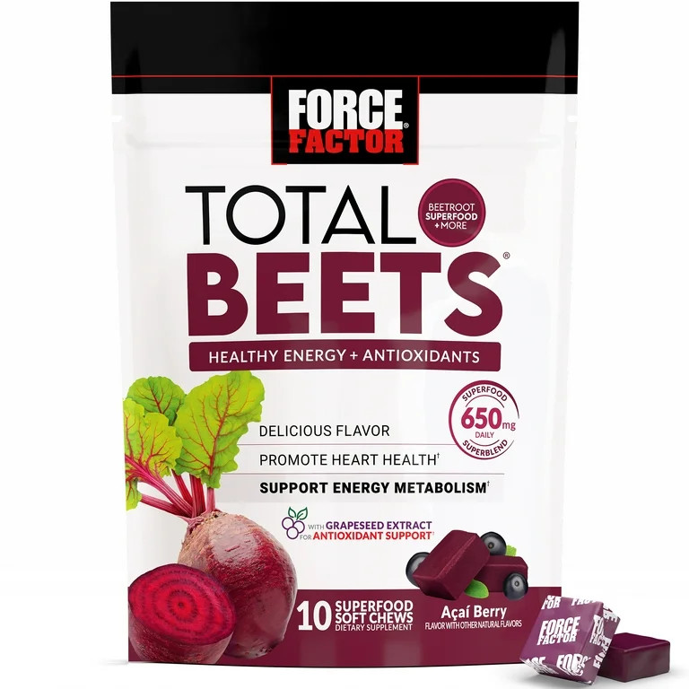 Force Factor Total Beets, Beet Root Supplement with Beetroot Powder for Heart Health, Nitric Oxid... | Walmart (US)