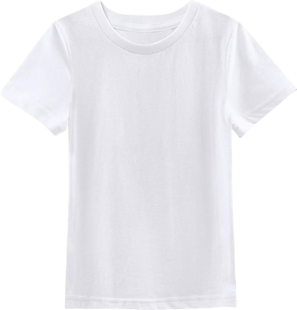 COSLAND Boys' 100% Cotton Heavyweight Short Sleeve Crewneck T Shirt | Amazon (US)