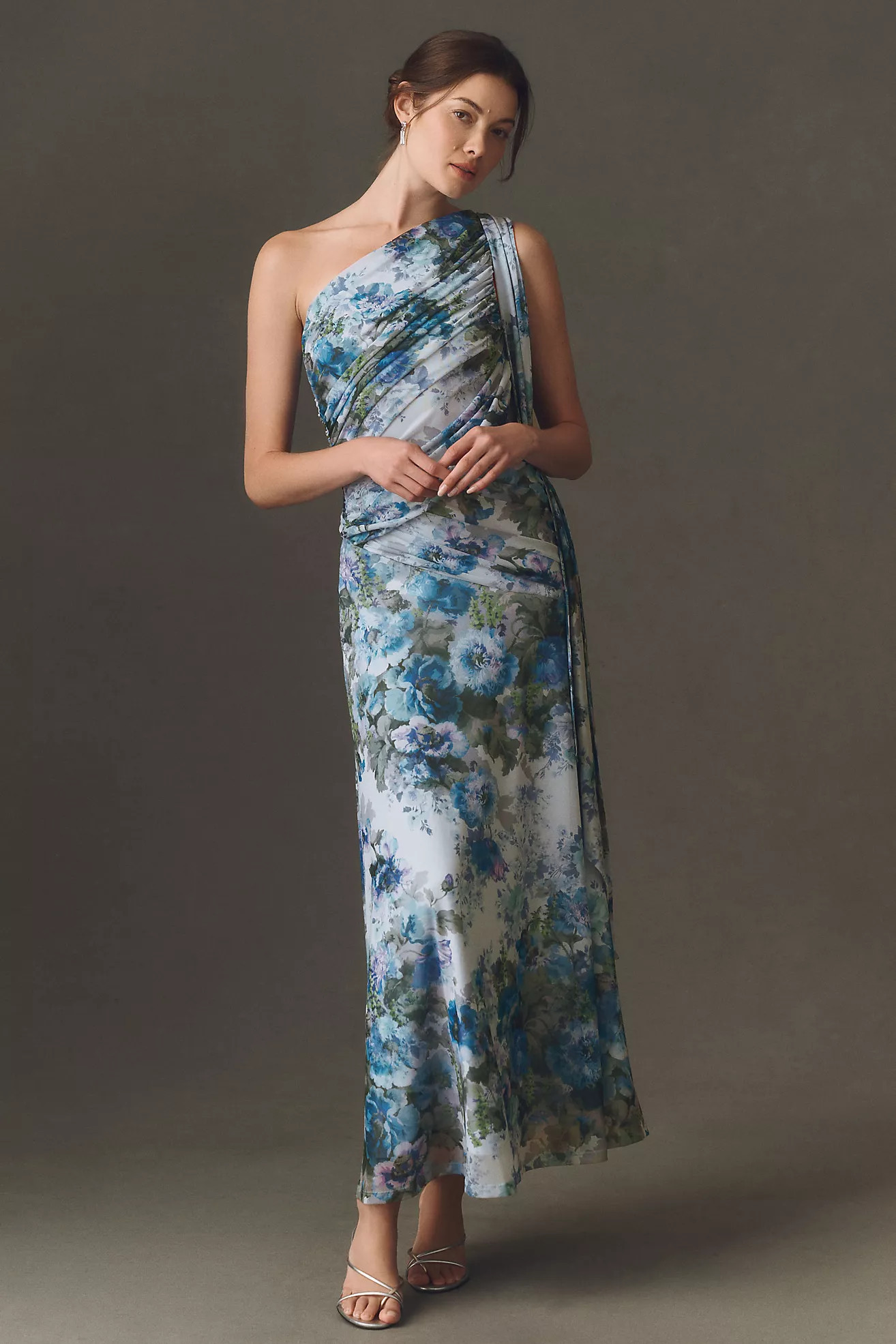 BHLDN One-Shoulder Scarf Maxi Dress | Anthropologie (US)