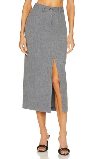 Sara Skirt in Grey | Revolve Clothing (Global)