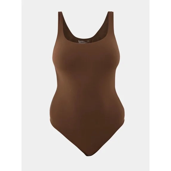 No Boundaries Women's Scoop Neck Tank Top Bodysuit, Women’s Sizes XS-3XL | Walmart (US)