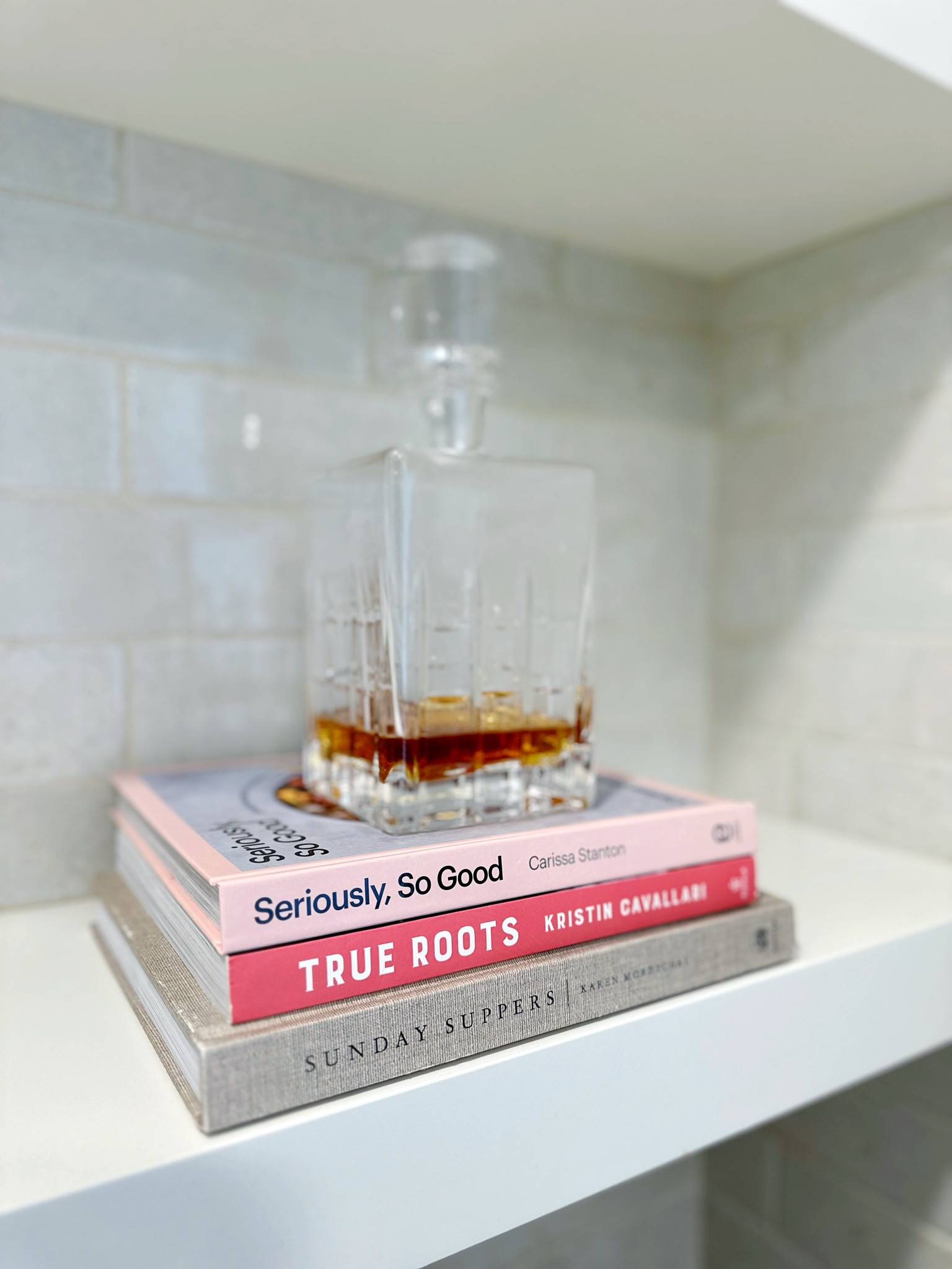 kitchen shelfie // #designbykaratheresa

seriously, so good 
true roots 
last suppers 
decanter 

#LTKHome #LTKFindsUnder50