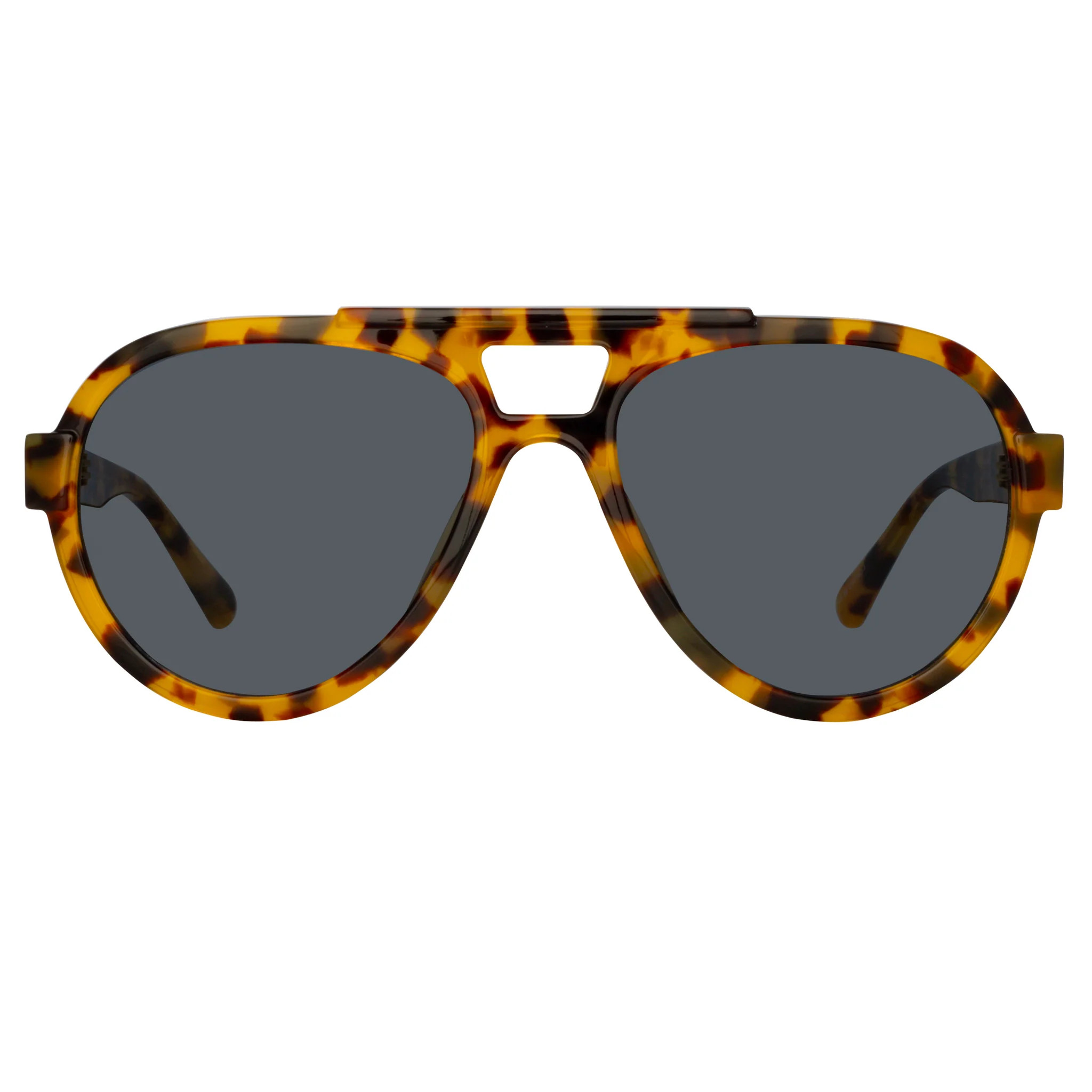 Jurgen Aviator Sunglasses in Tortoiseshell | Linda Farrow
