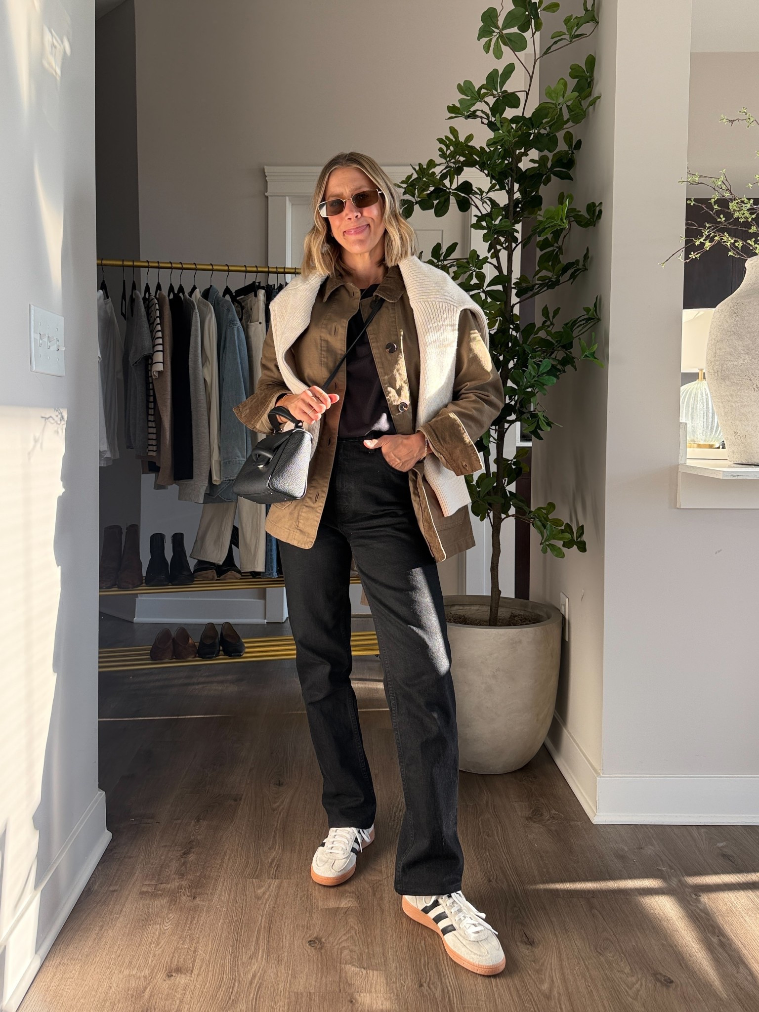 Wearing 26/regular jeans, small tee, small jacket, small 1/2 zip sweater, sneakers tts

#LTKOver40 #LTKFindsUnder100 #LTKStyleTip