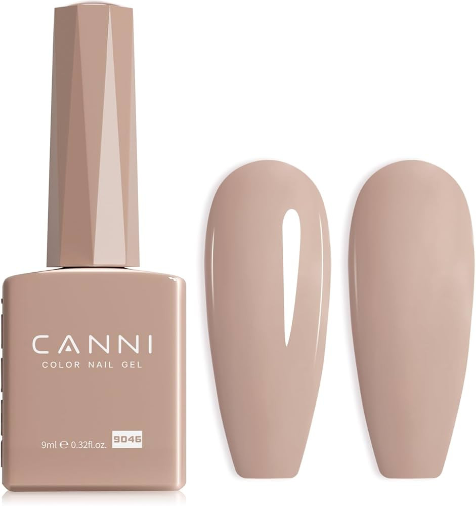 CANNI Nude Gel Nail Polish, 1Pcs Light BroWn Gel Polish Grey Color High Gloss Soak Off U V French... | Amazon (US)