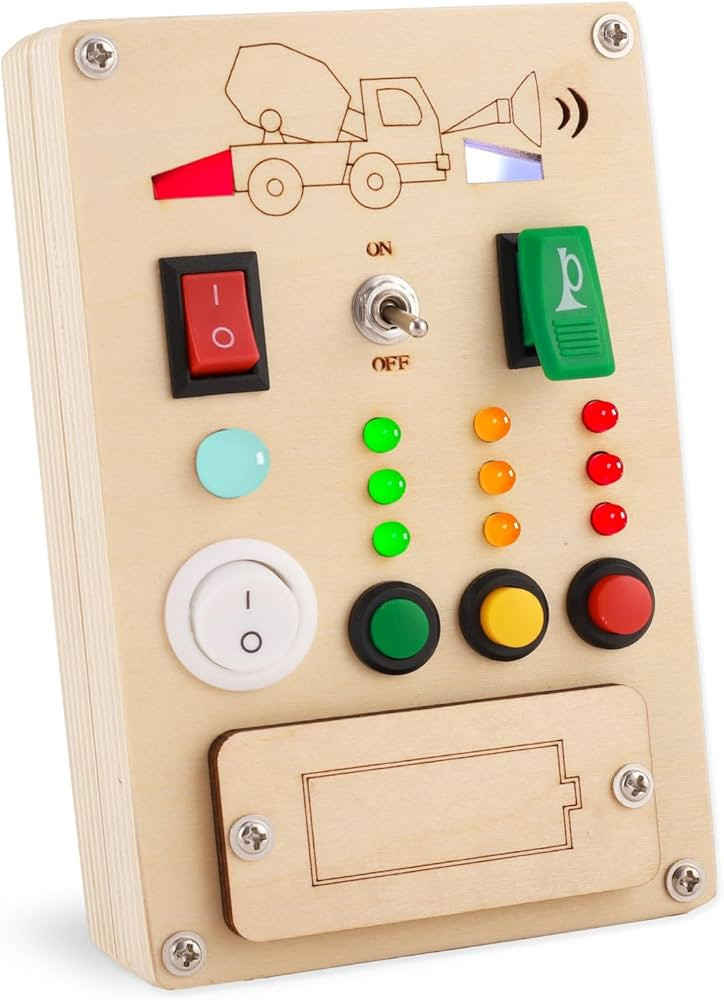 Busy Board Montessori Toys for 1 Year Old Led Button Push Toys Light Switch Preschool Learning To... | Amazon (US)