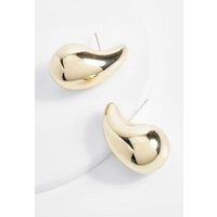 boohoo Women's Tear Drop Earrings in Gold | Denim/Metal | boohoo (US & Canada)