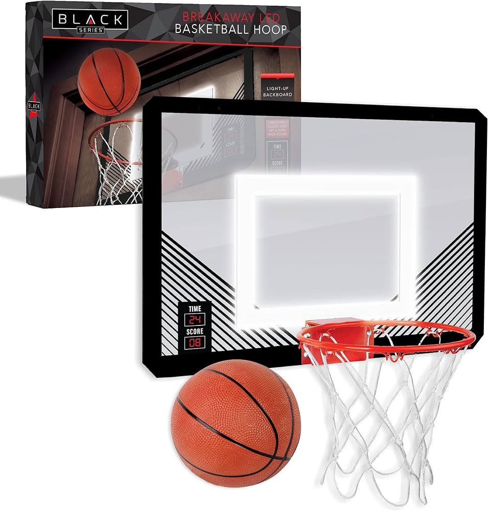 BLACK SERIES The LED Light-Up Basketball 18 Inch Hoop Sports Game with Mini Ball for Indoor/Outdo... | Amazon (US)