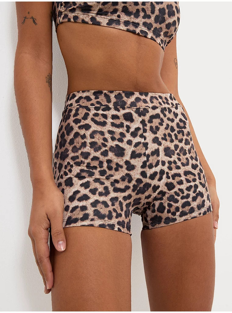 Leopard Print High Waisted Swim Shorts | George at ASDA
