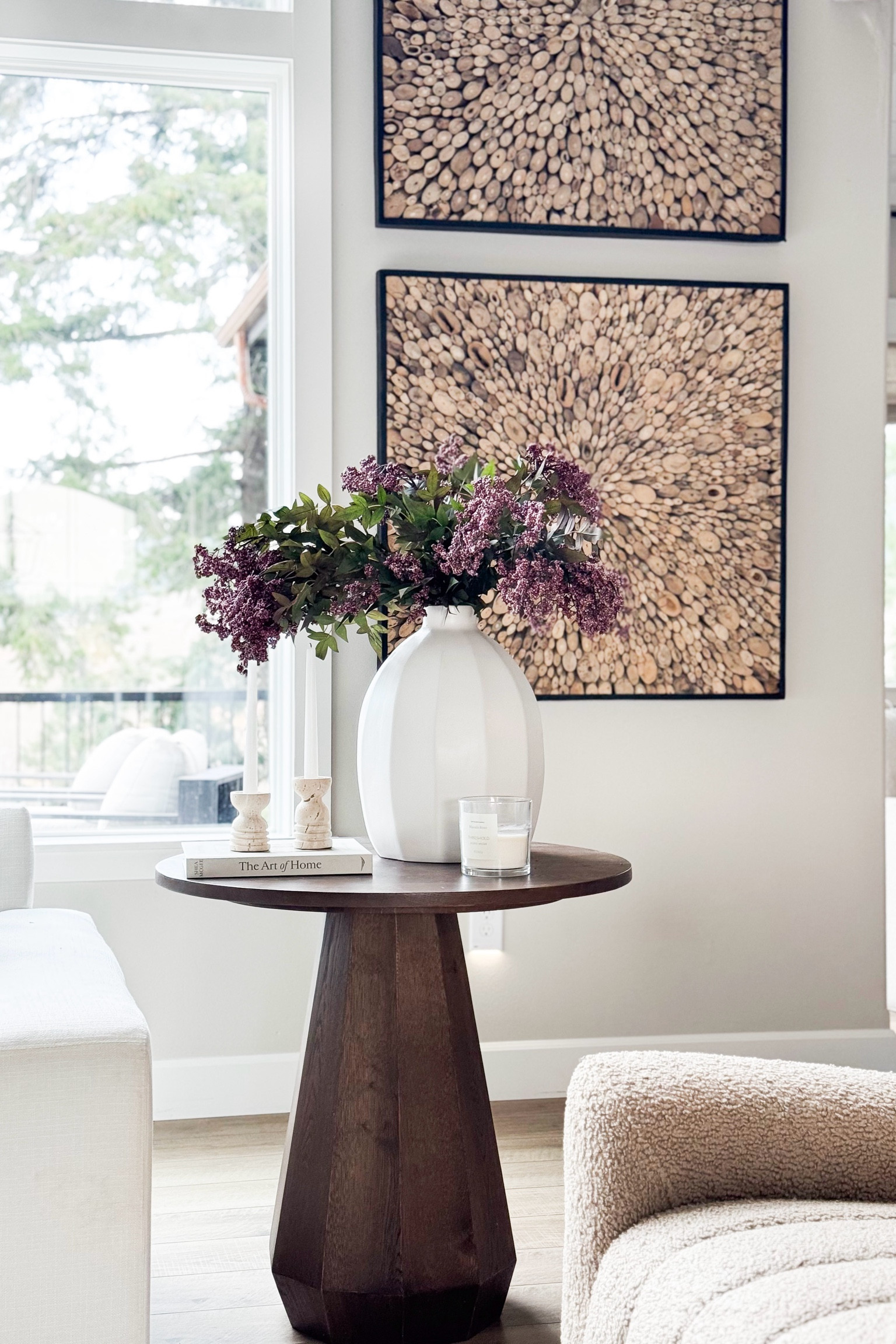 My side table is on sale along with the vase! 

home decor  home  neutral  modern home  side table  vase  faux florals  candle holders  sale  ourpnwhome 

#LTKSeasonal #LTKHome #LTKSaleAlert