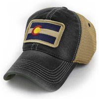 Colorado Flag Patch Trucker Hat, Black | Etsy (US)