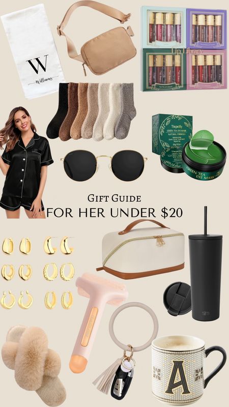 Gift guide for her under $20! Some of these could make great stocking stuffers as well!


Earrings, mug, simply modern, ice roller, earrings, slippers, Ulta, socks, eye masks, sunglasses, belt bag dupe